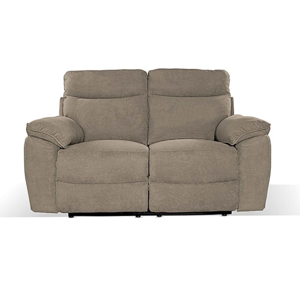 Divano 2 posti recliner elettrico tessuto barrel21 tortora Boston 160x100x102H