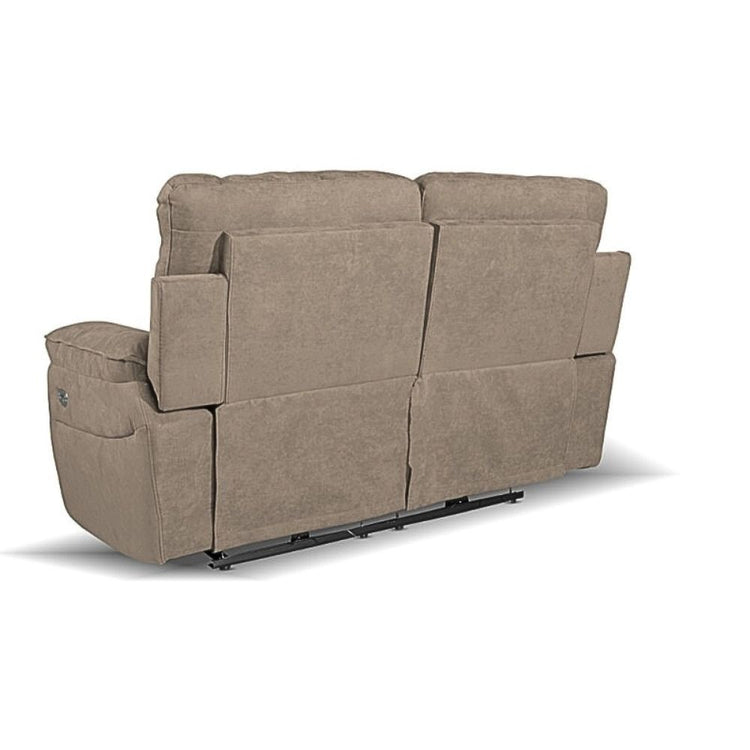 Divano 2 posti recliner elettrico tessuto barrel21 tortora Boston 160x100x102H