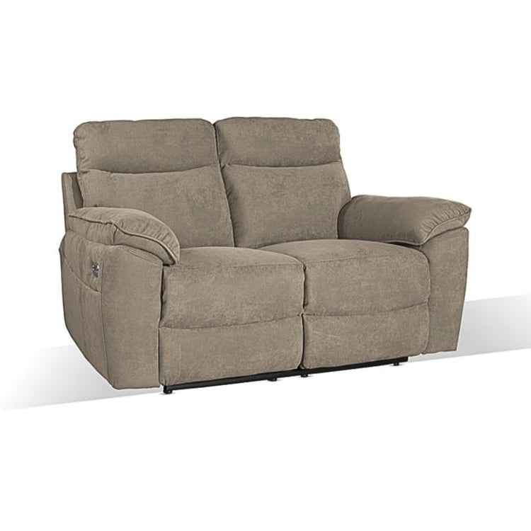 Divano 2 posti recliner elettrico tessuto barrel21 tortora Boston 160x100x102H