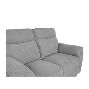 Divano 2 posti recliner elettrico tessuto grigio Boston 160x100x102H