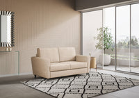 Divano 2 Posti 172x85x85 cm Yasel in Tessuto Beige