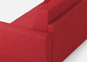 Divano 2 Posti 152x85x85 cm Yasel in Tessuto Rosso