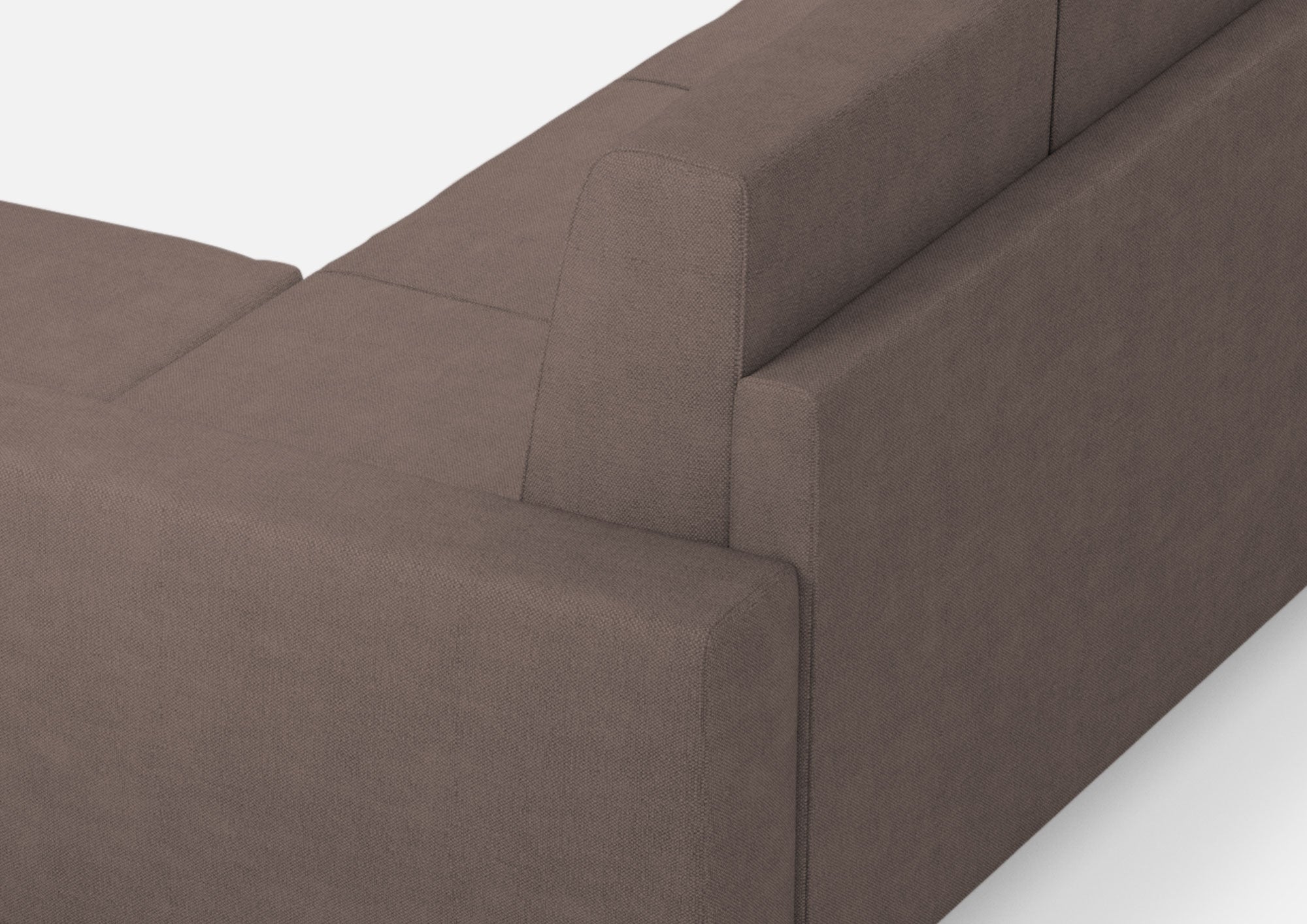 Divano 3 Posti con Pouf 208x155x85 cm Sakar in Tessuto Talpa