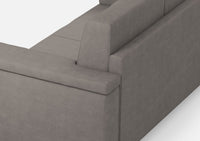 Divano 3 Posti 208x85x85 cm Marrak in Tessuto Grigio