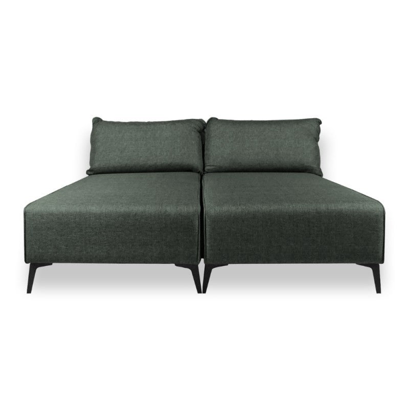 Divano 3 posti modulare con chaise longue trasformabile in letto Armada verde oliva 290x85x75H