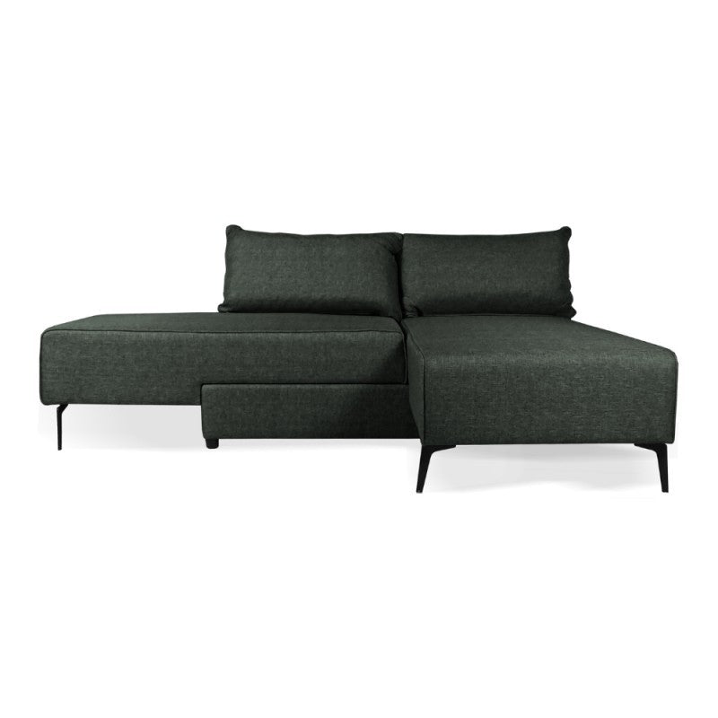 Divano 3 posti modulare con chaise longue trasformabile in letto Armada verde oliva 290x85x75H