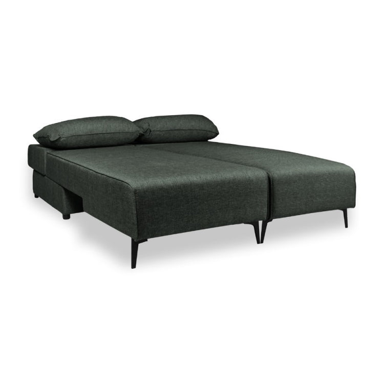 Divano 3 posti modulare con chaise longue trasformabile in letto Armada verde oliva 290x85x75H