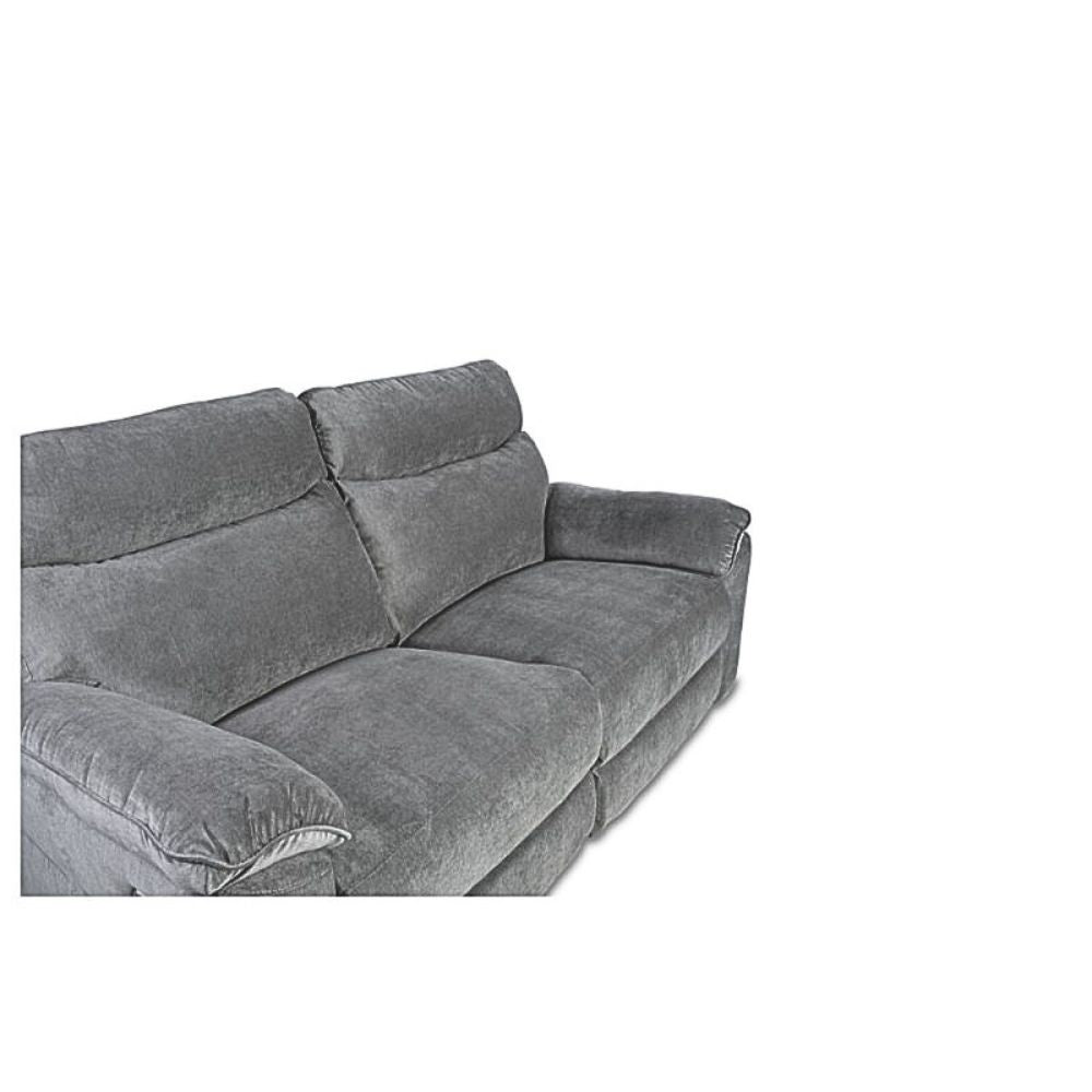 Divano 3 posti recliner elettrico tessuto barrel90 grigio Boston 200x100x102H