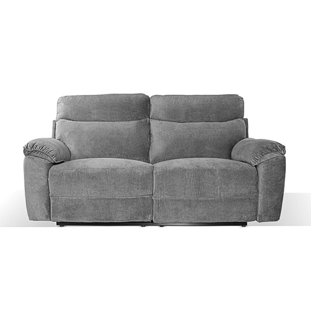 Divano 3 posti recliner elettrico tessuto barrel90 grigio Boston 200x100x102H