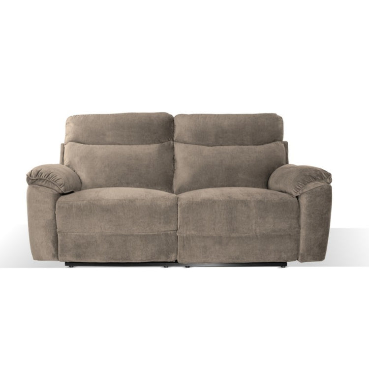 Divano 3 posti recliner elettrico tessuto cappuccino Boston 200x100x102H