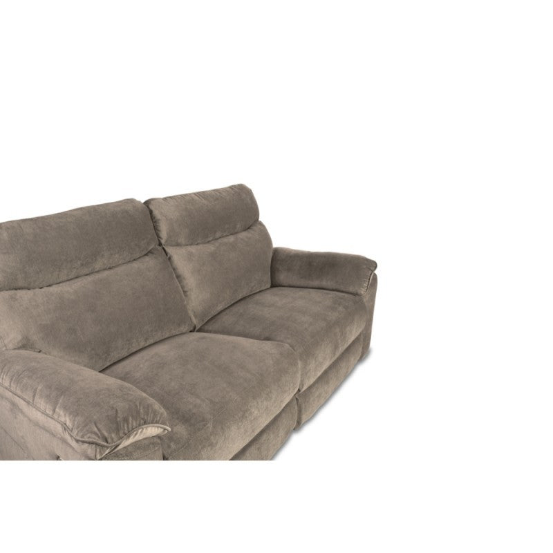 Divano 3 posti recliner elettrico tessuto cappuccino Boston 200x100x102H