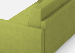 Divano Angolare 5 Posti 241x241x85 cm Karay in Tessuto Verde