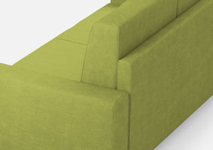 Divano Angolare 6 Posti 286x226x85 cm Sakar in Tessuto Verde