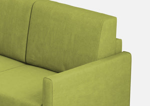 Divano Angolare 7 Posti 281x281x85 cm Karay in Tessuto Verde