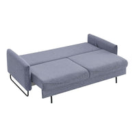 Divano funzione letto 3 posti tessuto grigio chiaro Fly 214x108x96H