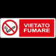 Cartello 'Vietato Fumare' 333x125mm in Forex