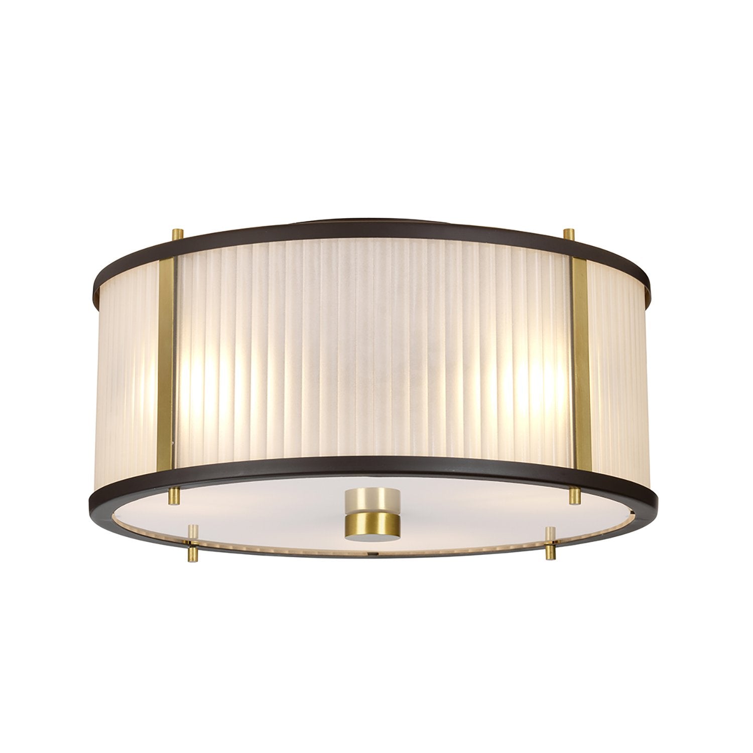 Lampadario Corona Acciaio Bronzo E Vetro Ottone Antico 3 Luci E27