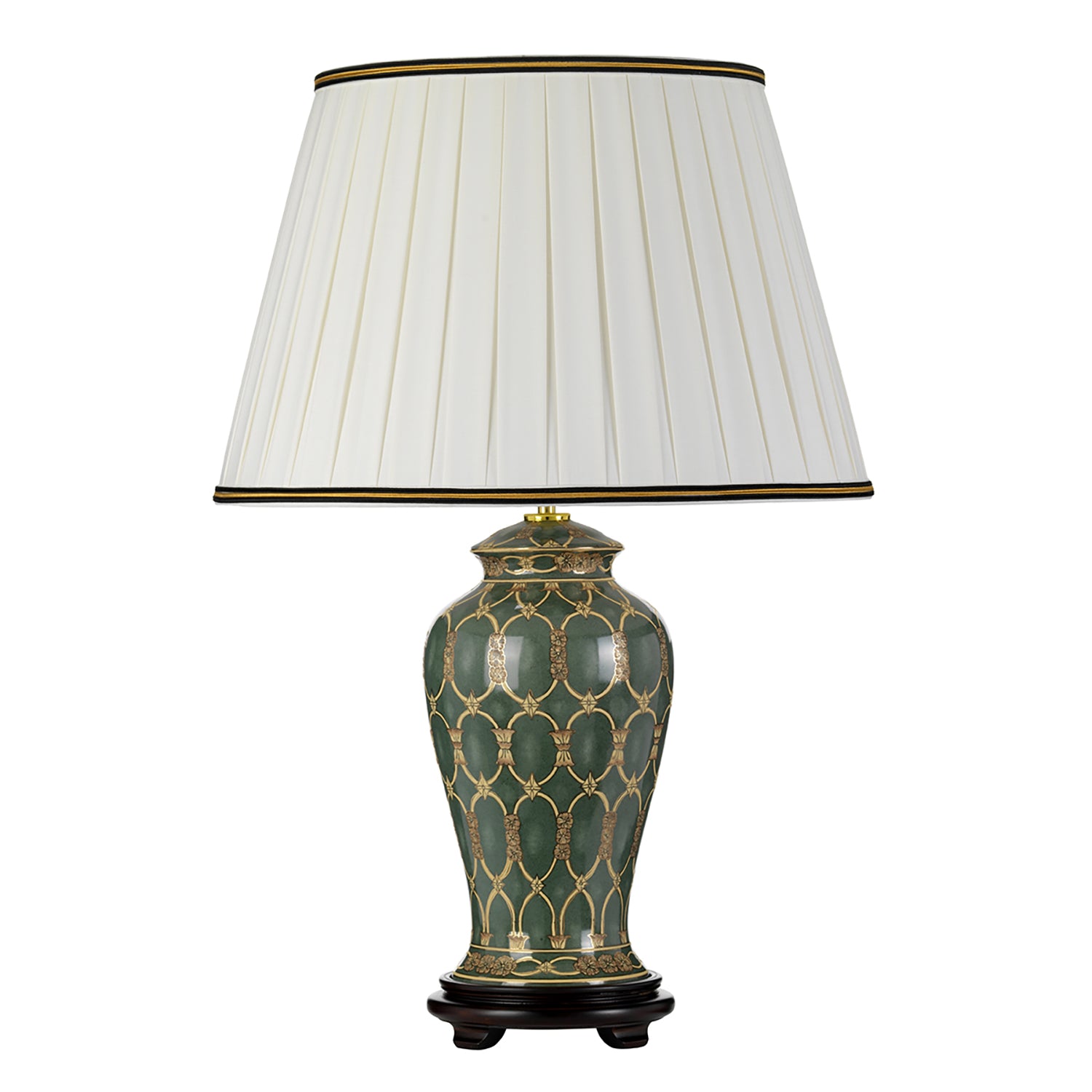 Lampada Da Scrivania Contemporanea Sashi Porcellana Verde Oro 1 Luce E27