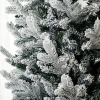 Albero di Natale Artificiale Innevato 225 cm 988 Rami Apertura Automatica Verde