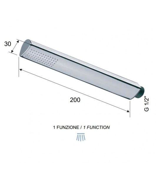 Braccio doccia con soffione integrato a disco cod 75924