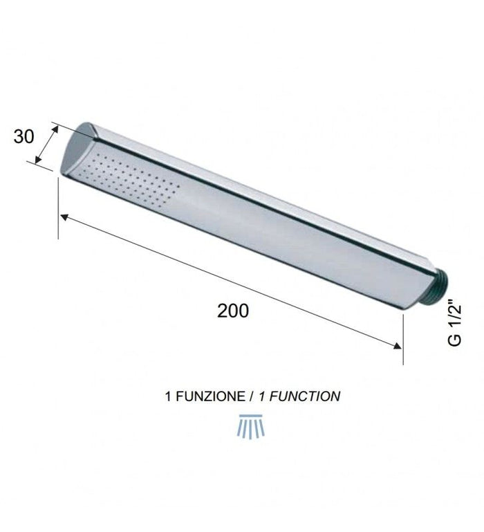 Braccio doccia con soffione integrato a disco cod 75924