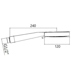 SOFFIONE DOCCIA DOCCETTA DOCCINO 2 FUNZIONI EFFETTO CASCATA ABS CROMO FERIDRAS 718023