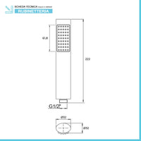 Doccino monogetto tondo in abs cromato