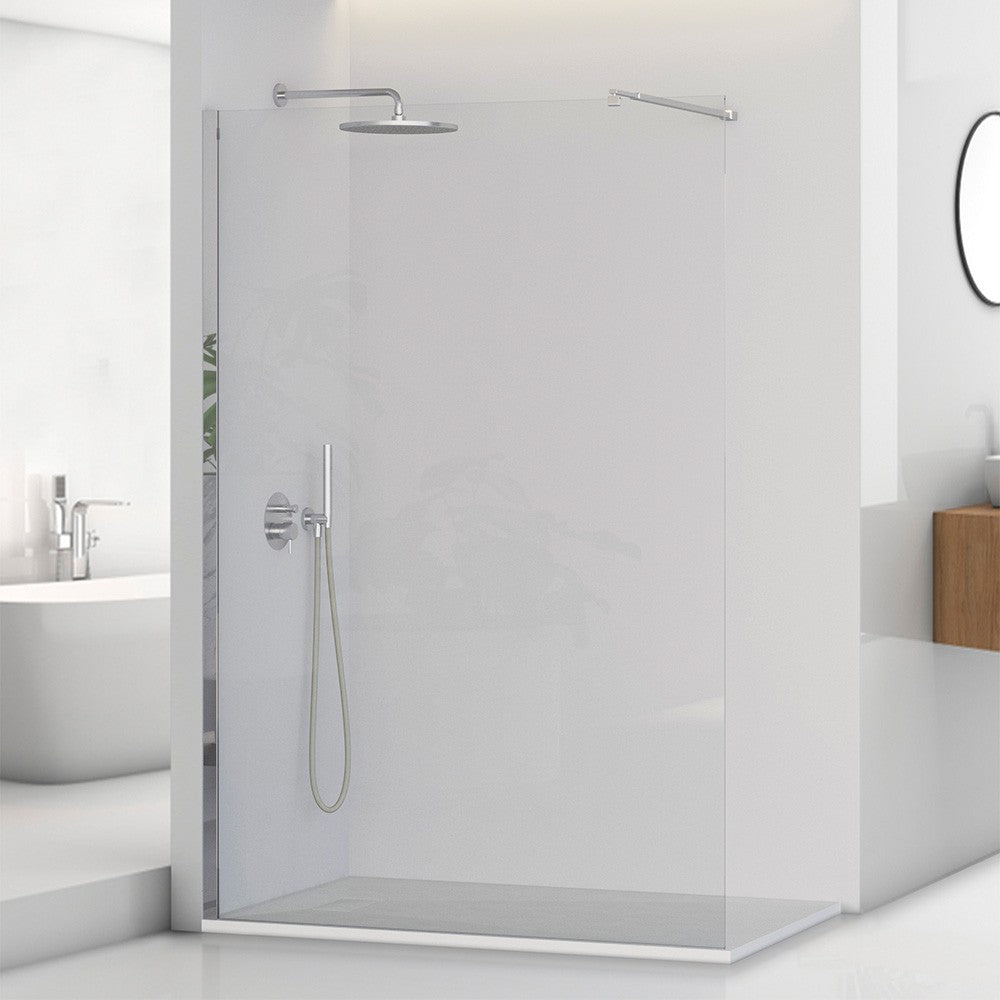 Doccia Walk-In 110 cm trasparente 8 mm profilo cromo H 200 cm Tay