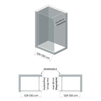 Doccia Walk-In 130 cm cristallo trasparente 6 mm H 200 cm Klug