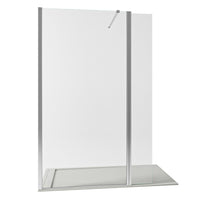 Parete Doccia Walk-In 160 cm con Aletta Orientabile in Cristallo trasparente 8mm H195 Bonussi Sveva