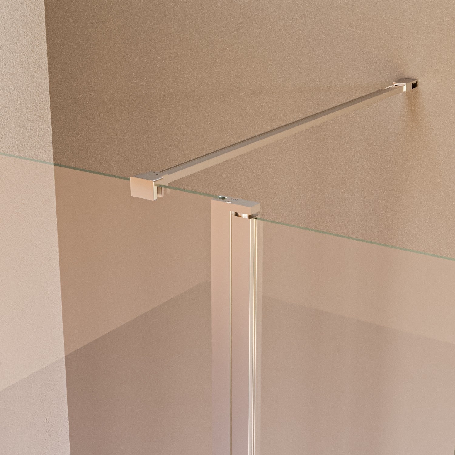 Parete Doccia Walk-In 105 cm con Aletta Orientabile in Cristallo trasparente 8mm H195 Bonussi Sveva