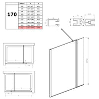 Parete Doccia Walk-In 150 cm con Aletta Richiudibile in Cristallo trasparente 8mm H195 Bonussi Sveva