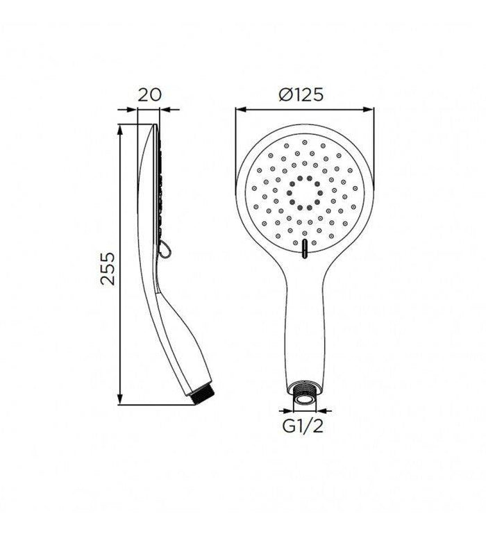 Doccino serie loto a 4 getti, cromato cod 79849