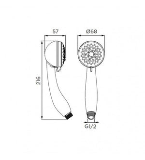 Doccino serie nexus a 5 getti, cromato cod 79851