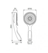 Doccino serie matrix a 8 getti, cromato cod 79858