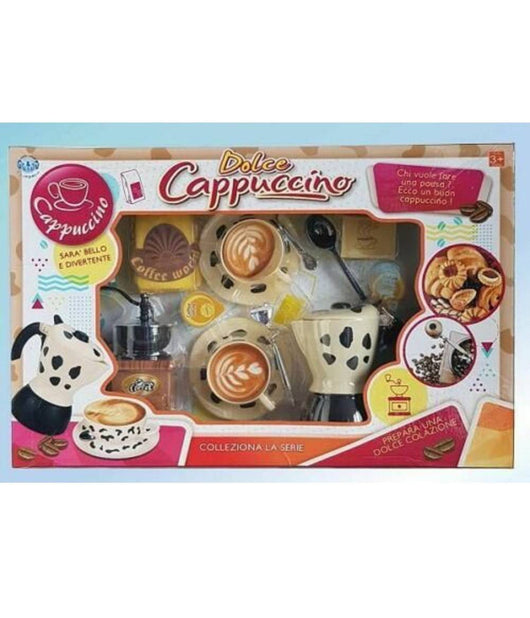 Dolce Cappuccino Colazione Moka Tazzine Cucchiaini Giocattolo Gioco Bambina         