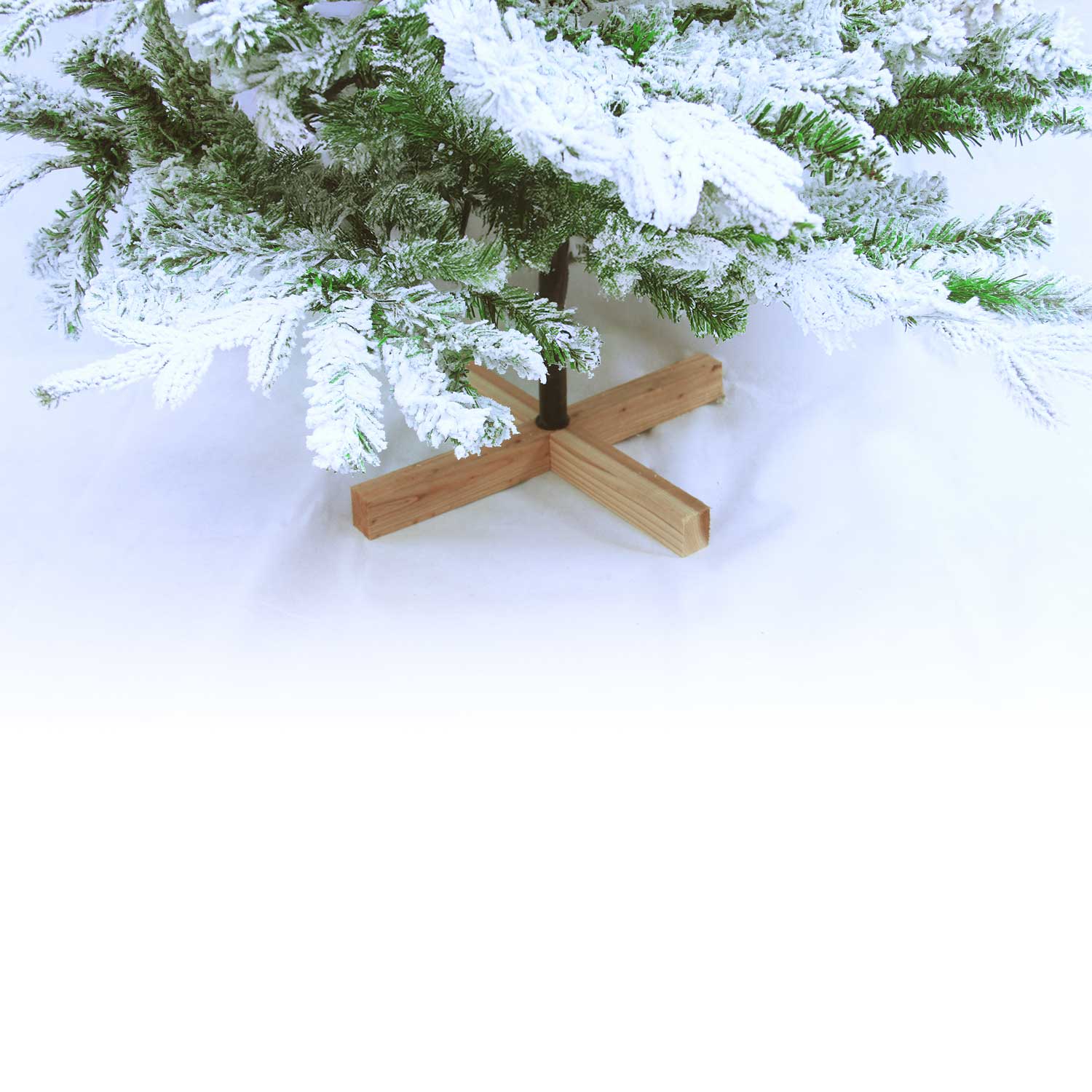 Donder - Albero di Natale innevato effetto realistico in PE e PVC ø88x180H, 462 rami