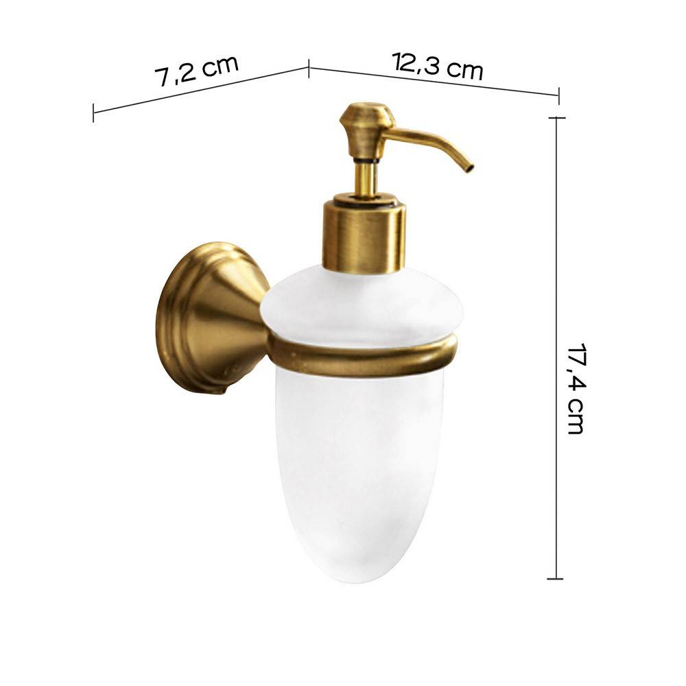 Dosasapone a muro GEDY linea Romance in acciaio con finiture colore Bronzo - Grohe