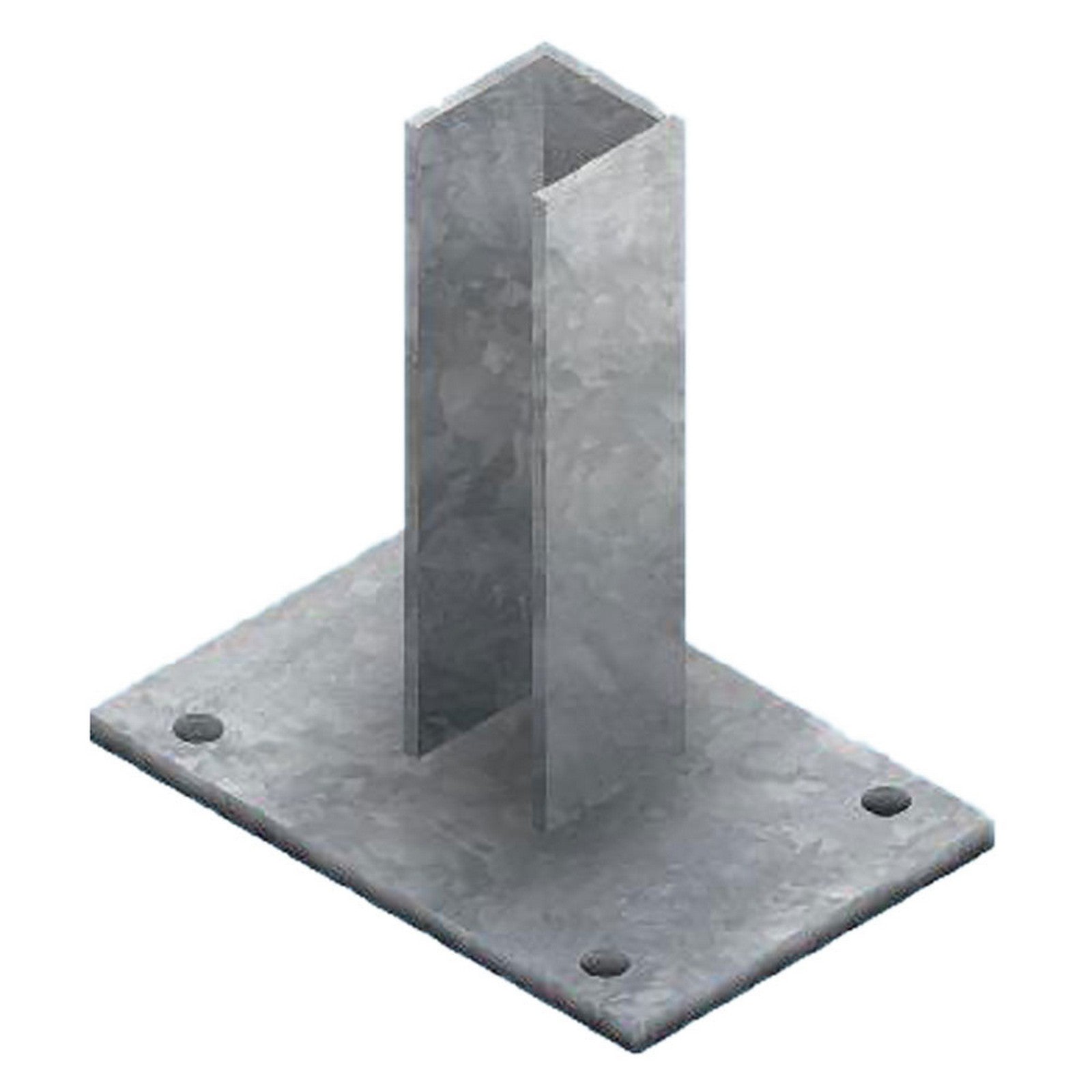 4pz base supporto per paletto quadro zincata - per paletto mm 50 x 50 cod:ferx.1074410nlm