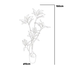 Dracaena - Pianta artificiale in vaso H150 cm