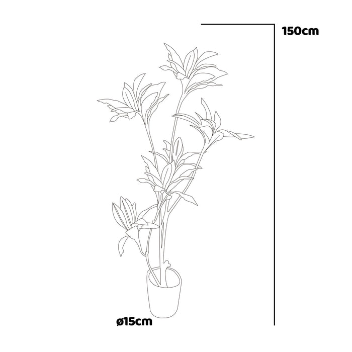 Dracaena - Pianta artificiale in vaso H150 cm