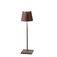 Lampada LED ricaricabile DRINK in metallo bronzo con dimmer luce calda