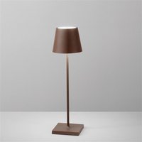 Lampada LED ricaricabile DRINK in metallo bronzo con dimmer luce calda