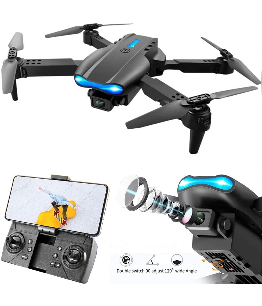 Drone Pieghevole Con Fotocamera 1080p Telecomando Smartphone Wifi 2.4ghz Q-fa98         