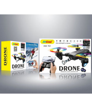 Drone Quadricottero Rc Q-dr9 Doppia Fotocamera Controllo 4k Hd Fpv Wifi 2.4ghz         