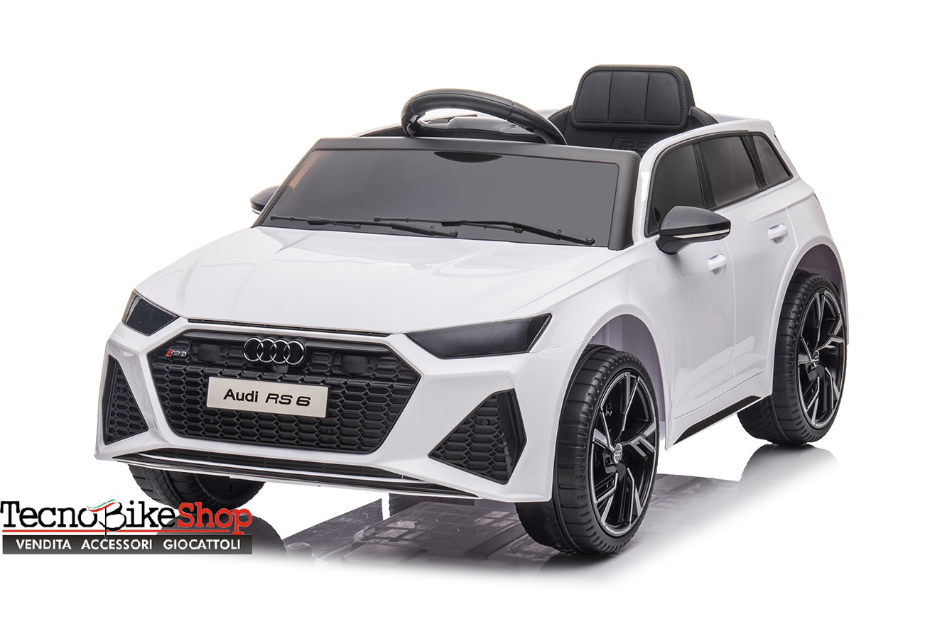 Auto Macchina Elettrica per Bambini Audi RS6 12V colore Bianco