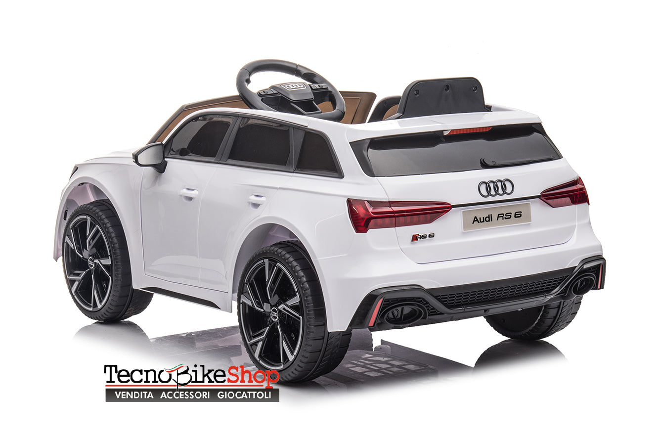 Auto Macchina Elettrica per Bambini Audi RS6 12V colore Bianco