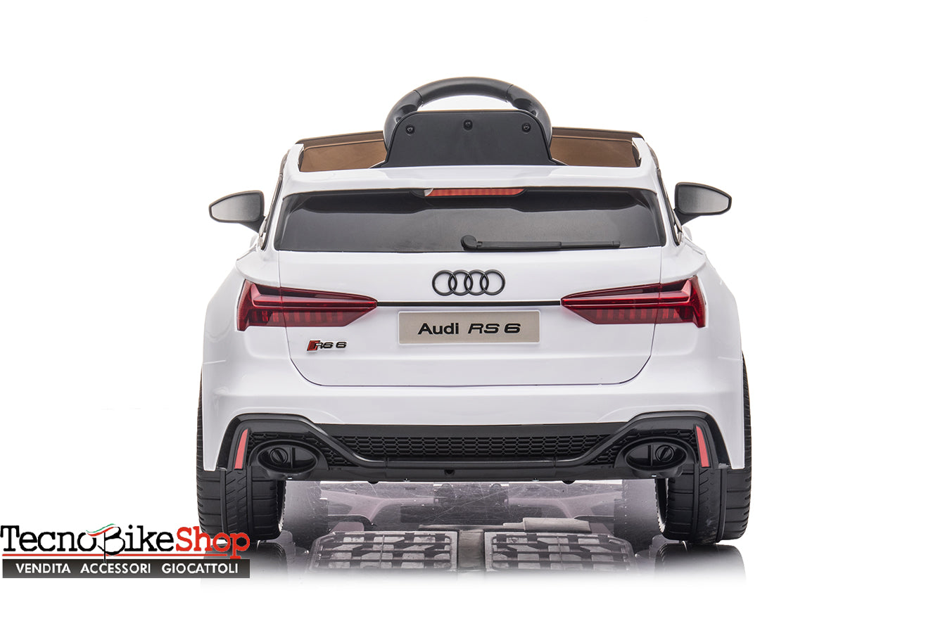 Auto Macchina Elettrica per Bambini Audi RS6 12V colore Bianco