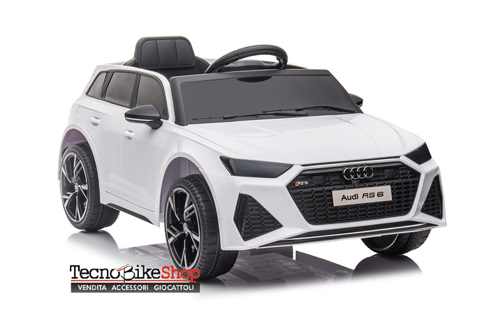 Auto Macchina Elettrica per Bambini Audi RS6 12V colore Bianco