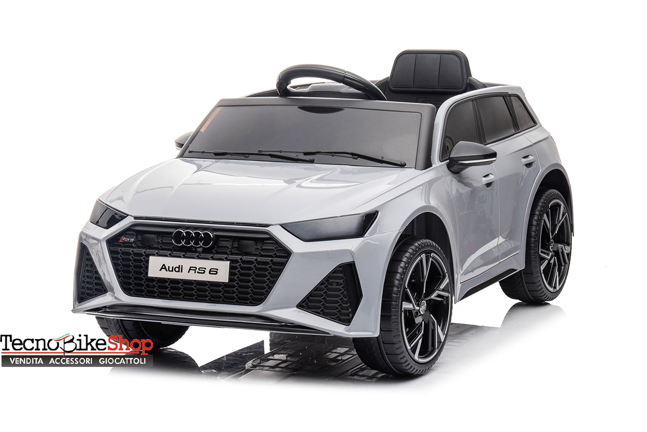 Auto Macchina Elettrica per Bambini Audi RS6 12V colore Grigio